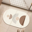 GobekUsa Geometric Diatom Ooze Bathroom Rug Super Absorption Non-slip Quick Dry Bath Mat