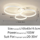 GobekUsa LED Acrylic Chandeliers Up/Down Lights Lusters for Living Room Bedroom Home Decor
