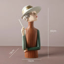 GobekUsa Bowknot Girl Resin Figurine | Home Room Decor & Wedding Gift