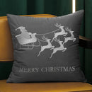 GobekUsa Christmas Elk Embroidered Pillow Covers 45x45cm asyncio Festive Pillowcase
