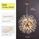 GobekUsa Dandelion Chandelier: Luxury Crystal Pendant Lamp for Living Room and Bedroom