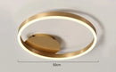 GobekUsa Golden Coffee LED Ceiling Light with Acrylic Lampshade for Creative Living Room Fixtures