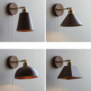GobekUsa LED Wall Sconce Walnut Wood Rotate Stair Light Fixture Modern Nordic Design