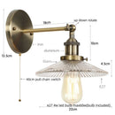 GobekUsa Industrial Loft LED Wall Lights for Bedroom, Plug In Stairs Lamp