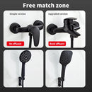 GobekUsa Black Brass Single Handle Shower Faucet Set with Hand Shower Head