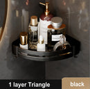 GobekUsa Gold Bathroom Corner Shelf: Wall-Mounted Triangle Storage Rack for Toiletries