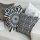 GobekUsa Black White Embroidered Cushion Cover 45x45cm Sofa Bed Chair Home Decor