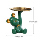 GobekUsa Bear House Entry Tray Keys Receiver Storage Figurines