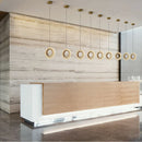 GobekUsa Crystal Ring LED Chandelier: Modern Gold Kitchen Lighting for Staircase, Simple Indoor Hanging Lamp