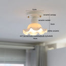 GobekUsa Ceramic LED Ceiling Light Creamy White Nordic Indoor Lighting Fixture
