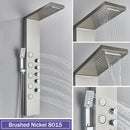GobekUsa Black Massage Jet Rainfall Shower Panel with Temperature Display 5 Modes