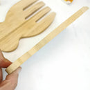 GobekUsa Bamboo Salad Hands and Spoon Set for Kitchen Gadget Use