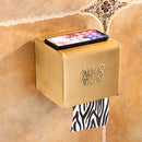 GobekUsa Black Carved Aluminum Bathroom Tissue Holder Toilet Paper Roll Rack
