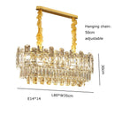 GobekUsa Gold Lustre Chandelier LED Crystal Light Fixture - Postmodern Luxury Hanging Lamp