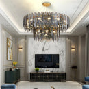 GobekUsa Gold LED Glass Chandelier for Dinning Living Room Bedroom_main keyword: Pendant Lamps