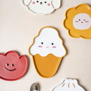 GobekUsa Cloud Tulip Cartoon Dog Bear Ceramic Dessert Plate Cute Tableware