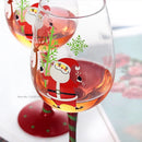 GobekUsa Christmas Glass Goblet Set: Festive Cocktail Drinkware for Decoration and Gifting