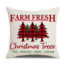 GobekUsa Christmas Elk Pillowcase 45x45cm Farmhouse Red Letter Design