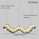 GobekUsa Golden Chandelier LED Dimming Light for Modern Living Room & Bedroom