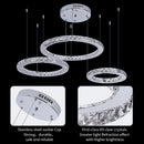 GobekUsa Crystal LED Ring Chandelier for Luxe Living Spaces
