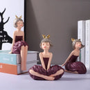 GobekUsa Bowknot Fairy Girl Figurines, Nordic Decor and Crafts, Bubble Gum Girls Theme