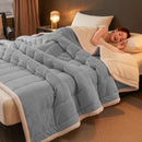 GobekUsa Cozy 3-Layer Coral Fleece Winter Blanket - Soft & Warm Bed Quilt