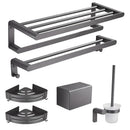 GobekUsa Bathroom Hardware Set: Towel Rack, Shelf, Paper Holder, Towel Holder, Toilet Brush Holder