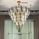 GobekUsa LED Leaf Chandelier: Modern Living Room Decor Lighting for Duplex Rotating Stairs
