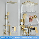 GobekUsa Digital Display Thermostatic Shower Faucet Set with Rain Shower Head