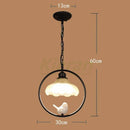 GobekUsa Birdcage LED Chandelier: Modern Resin Pendant Lights for Bedroom, Living Room, and Restaurant
