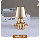 GobekUsa LED Golden Boy Table Lamp | Rechargeable Resin Night Light for Bedroom Decor