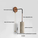 GobekUsa Adjustable LED Wall Sconce Yellow Travertine Stair Light Fixture for Home Decor