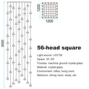 GobekUsa Crystal Ceiling Chandelier for Staircase & Hallway, Elegant Long Cable Pendant Light