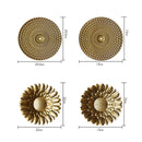 GobekUsa Geometric Golden Metal Wall Hanging Round Ornaments - Room Decoration Accessories