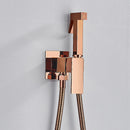 GobekUsa Brass Bidet Faucet Mixer with Square Shower Spray