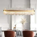 GobekUsa Golden Crystal Chandelier LED Pendant Light - Luxury Modern Glass Lighting
