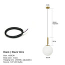 GobekUsa Glass Ball LED Pendant Chandelier for Bedroom Dining Room Kitchen Island