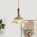 GobekUsa Glass LED Pendant Lamp Petal Lampshade for Bedroom Living Dining Room