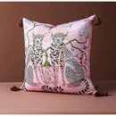 GobekUsa Luxe Cheetah Halo Pillowcase: Decorative Tassel Cushion Cover GG Style