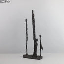 GobekUsa Abstract Cast Iron Figure Sculpture Modern Home Decor Statue Craft