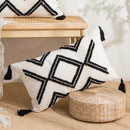 GobekUsa Geometric Tufted Cotton Canvas Embroidered Pillow Covers for Home Decor