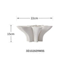 GobekUsa Geometric Fold Ceramic Vase: Abstract Handicraft Sculpture for Home Decoration