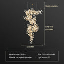 GobekUsa Ginkgo Biloba Chandelier: Elegant Duplex Living Room Hotel Lobby Pendant Light