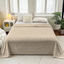GobekUsa Diamond Jacquard Coral Fleece Blanket for All Seasons