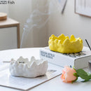 "GobekUsa Ceramic Bubble Clouds Ashtray for Home & Office Smoking Accessories"