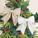GobekUsa Diamond Bow Pendant x2 Holiday Tree Decoration Shimmering Sparkling Ornament