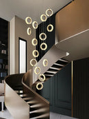 GobekUsa Crystal Gold LED Chandelier Modern Luxury Ceiling Lamp