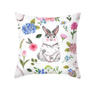 GobekUsa Easter Rabbit & Eggs Pillowcase: Festival Home Decor Flower Bunny Print Cushion Cover