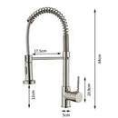 GobekUsa Black & Gold Kitchen Faucet: Luxury Brass Pull Out Sink Mixer