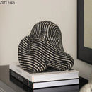 GobekUsa Abstract Ceramic Rockery Sculpture Ornament for Aesthetic Desk Decoration